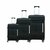 Suitcases - Luxury - Set of 3 - Light Black - 55/65/75 cm (black)
