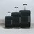 Suitcases - Luxury - Set of 3 - Light Black - 55/65/75 cm (black)