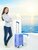 Suitcase 55CM light blue with 4 wheels 360 degree spinner Hand luggage - 100% polypropylene - 2025 edition