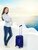Suitcase hand luggage - Luxury - 55CM with 4 wheels 360 degree spinner - dark blue - 100% Polypropylene - 2025 Edition