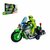 Police motorcycle Toy  - with siren and light - friction drive Green
