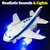 Toy airplane with flashing lights, music and airplane sounds
