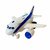 Toy airplane with flashing lights, music and airplane sounds