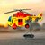 Toy helicopter - Rescue helicopter - with retractable propeller, light, sound and accessories G
