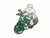 Racing motorcycle toy - with siren and light - friction drive Green