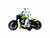 Racing motorcycle toy - with siren and light - friction drive Green