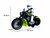 Racing motorcycle toy - with siren and light - friction drive Green