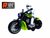 Racing motorcycle toy - with siren and light - friction drive Green