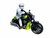 Racing motorcycle toy - with siren and light - friction drive Green