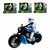 Racing motorcycle toy - with siren and light - friction drive Blue 