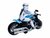 Racing motorcycle toy - with siren and light - friction drive Blue 