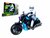 Racing motorcycle toy - with siren and light - friction drive Blue 