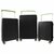 Bubule Hardcase suitcase set black - 3 pieces - TSA lock - wide handle