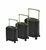 Bubule Hardcase suitcase set black - 3 pieces - TSA lock - wide handle