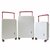 Suitcase set white Hardcase - 3 pieces - TSA Lock - wide handle Bubule