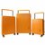 Suitcase set Orange Hardcase - 3 pieces - TSA Lock - wide handle Bubule