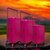 Suitcase set Dark pink Hardcase - 3 pieces - TSA Lock - wide handle Bubule