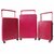 Suitcase set Dark pink Hardcase - 3 pieces - TSA Lock - wide handle Bubule