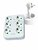 Power Strip with 6 Sockets, 2 USB Ports + 1 USB-C - 2500W – 2 Meter – White – Lucky Hawk