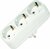 Adapter plug 3-way white - Socket Splitter - Socket