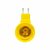 Stekker EU met E27 fitting + aan/uit schakelaar E27 - geel-