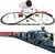 Electric Train - Classic Steam Locomotive - 103X78 cm - With Wagons, Track and LED Light - Railway Carriage - 17 Parts