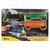 Electric train - Classic - With wagons, track and LED light - Railway wagon - 9 parts (74X74 cm)