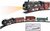 Electric train - Classic - With wagons, rails, music and LED lighting - Rail carriage - 19 parts vintage train