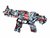 Gel Blaster - Electric Gun - Red Graffiti - Complete Set Including Gel Balls - Rechargeable - 48CM