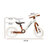 Foldable Bike - Foldable Balance Bike with 1-Button System - 87CM - Brown - Lightweight
