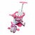 Children's tricycle with push bar - Music and Light - Pink