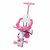 Children's tricycle with push bar - Music and Light - Pink