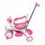 Children's tricycle with push bar - Music and Light - Pink
