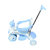 Children's tricycle with push bar - Music and Light - Blue&white
