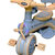 Children's tricycle with push bar - Music and Light - Blue&Brown
