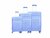 Luxury Suitcase Set - Trolley Set 3-Piece - PP Silicone Travel Case ( Light Blue )