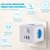 Power strip 4 sockets without extension cable cube model with 2 USB 1 Type-C ports 7in1