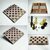 Chess - Schaken, Backgammon en Dammen - 3in1 set - 49X49CM - Hout - Opklapbaar bord