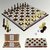 Chess - Schaken, Backgammon en Dammen - 3in1 set - 49X49CM - Hout - Opklapbaar bord