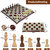 Chess - Schaken, Backgammon en Dammen - 3in1 set - 49X49CM - Hout - Opklapbaar bord