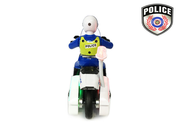 Police motorcycle with LED flash light and police sounds - Police 20CM