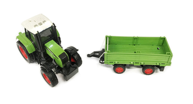 Toy tractor with bucket - makes 3 kinds of sounds and lights - 39CM tractor