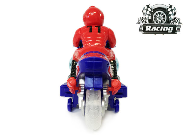 Racing motorcycle with LED disco lights and sound effects - toy motorcycle (25CM)
