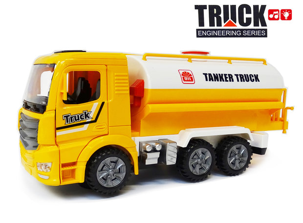 Tank truck toy with lights and sounds - Truck Engineering series work vehicles 30CM