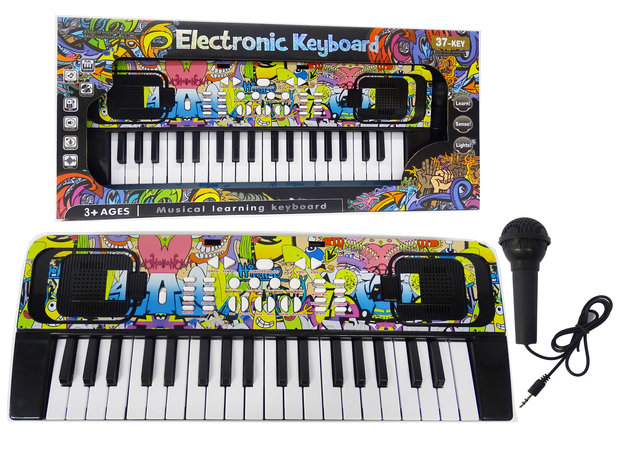 boog spiraal Uitrusting Speelgoed Keyboard Piano Met 37 Tonen En Microfoon - 45 CM - 24winkelen