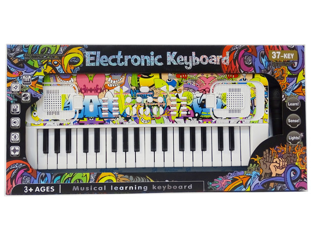 Toy Keyboard with 37 tones - music piano - with microphone - 45 CM