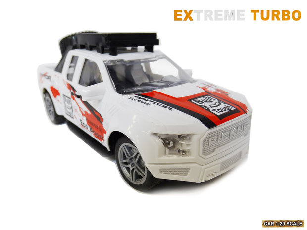 Rc Extreme Turbo race auto wit 1:20 - radiografisch bestuurbare auto - 19 CM