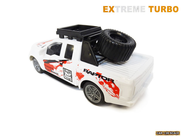 Rc Extreme Turbo race car white 1:20 - radio controlled car - 19 CM