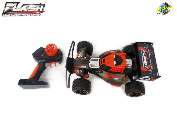 RC Race Buggy NQD - 2.4GHZ radio controlled car 12km/h - 1:16 - rechargeable + Extra battery