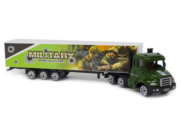 Relativiteitstheorie Melbourne Reis Speelgoed vrachtwagen met military oplegger - 1:87 - 24winkelen